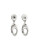 Uno De 50 Irregular Hoop Drop Earrings - SILVER