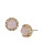Betsey Johnson Weave and Sew Blue Round Stud Earring - PINK