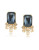 Carolee Geometric Crystal Stud Earrings - DARK BLUE