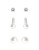 Cezanne Crystal And Pearl Trio Stud Earring Set - IVORY