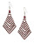 Expression Lozenge Chandelier Earrings - RED