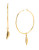 Diane Von Furstenberg Lip Charm Hoop Earrings - GOLD