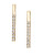 Expression Pave Doubled Bar Earrings - GOLD