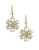 Cezanne Faux Crystal Floral Drop Earrings - GOLD