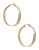 Bcbgeneration Medium Cut Out Hoop Earrings - GOLD