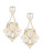 Expression Multi-Stone Drop Earrings - BEIGE