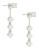 Nadri Front Back Drop Earrings - SILVER