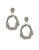 Expression Cut-Out Pave Drop Earrings - GOLD