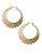 R.J. Graziano Hammered Hoop Earrings - GOLD