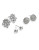 Cezanne Three-Pair Rhinestone Stud Set - CRYSTAL