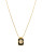 Diane Von Furstenberg Swarovski Stone Rectangle Link Pendant Necklace - GOLD