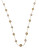 Cezanne Pearl And Fireball Station Necklace - GOLD