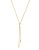 Bcbgeneration Gold Plated Base Metal Glass Pave Casting Y-Necklace - GOLD