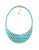 Carolee Caribbean Cascades Honeycomb Frontal Gold Tone Necklace - TURQUOISE