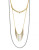 Bcbgeneration Front to Back Crystal Shard and Chain Front to Back Necklace - GOLD