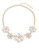 Cezanne Faux Pearl Floral Medallion Necklace - IVORY