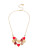 Betsey Johnson Casino Royale Pave Mixed Card Suit Frontal Necklace - PINK