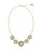 Anne Klein Floral Bow Statement Necklace - PEARL