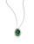 Expression Faceted Oval Pendant Necklace - GREEN