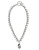Uno De 50 Beaded Swarovski Toggle Necklace - SILVER