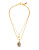 Diane Von Furstenberg Double Drop Gold Pendant Necklace - BLACK