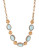 R.J. Graziano Pave Bezel Collar Necklace - BLUE