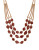 Lucky Brand Three-Row Stone Collar Necklace - GOLD