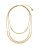 Bcbgeneration Front to Back Tri Layering Metal Collar Necklace - GOLD