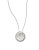 Crislu Pave Disc Pendant Necklace - PLATINUM
