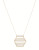 Kensie Long Flex Hexagon Pendant Necklace - GOLD