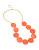 Kenneth Cole New York Orange Shell Shell Disc Frontal Necklace - ORANGE