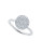 Crislu Simply Pave Circle Ring - SILVER - 7