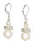 Rita D Double Pearl Drop Earrings - PEARL