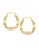Fine Jewellery 14K Twisted Textured Round Hoop - YELLOW GOLD
