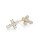 Fine Jewellery 14K Yellow Gold Cross Stud Earrings - CUBIC ZIRCONIA