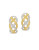 Fine Jewellery Two Tone Braided Stud Earrings - TWO TONE GOLD