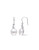 Concerto White Pearl 0.05 tcw Diamond and Sterling Silver Drop Earrings - WHITE