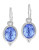 Judith Ripka La Petite Oval Earring On Wire - BLUE CORONDUM