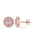 Concerto 1.75TCW Morganite and 0.1tcw Diamond Halo Stud Earrings - PINK