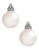 Fine Jewellery 10K White Gold Diamond And Pearl Earrings - PEARL