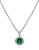 Effy Emerald And Diamond Pendant In 14 Kt White Gold - EMERALD