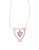 Fine Jewellery 14k Rose Gold Amethyst and 0.04 tcw Diamond Heart Necklace - PURPLE