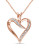 Concerto Diamond Swirl Heart Necklace - DIAMOND