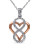 Concerto Diamond Two-Tone Infinity Overlay Heart Necklace - DIAMOND