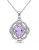 Concerto Amethyst and Diamond Sterling Silver Orbit Pendant Necklace - AMETHYST