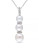 Concerto White Pearl 0.07 tcw Diamond and Sterling Silver Necklace - WHITE
