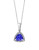 Effy 0.08 TCW Diamond and Tanzanite 14K White Gold Pendant Necklace - TANZANITE