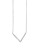 Effy 0.18 Total Carat Weight Diamond and 14K White Gold Chevron Necklace - DIAMOND