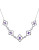 Concerto Sterling Silver and 0.16 TCW Diamond and Amethyst Clover Necklace - AMETHYST