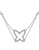 Concerto White Topaz Sterling Silver Butterfly Necklace - TOPAZ